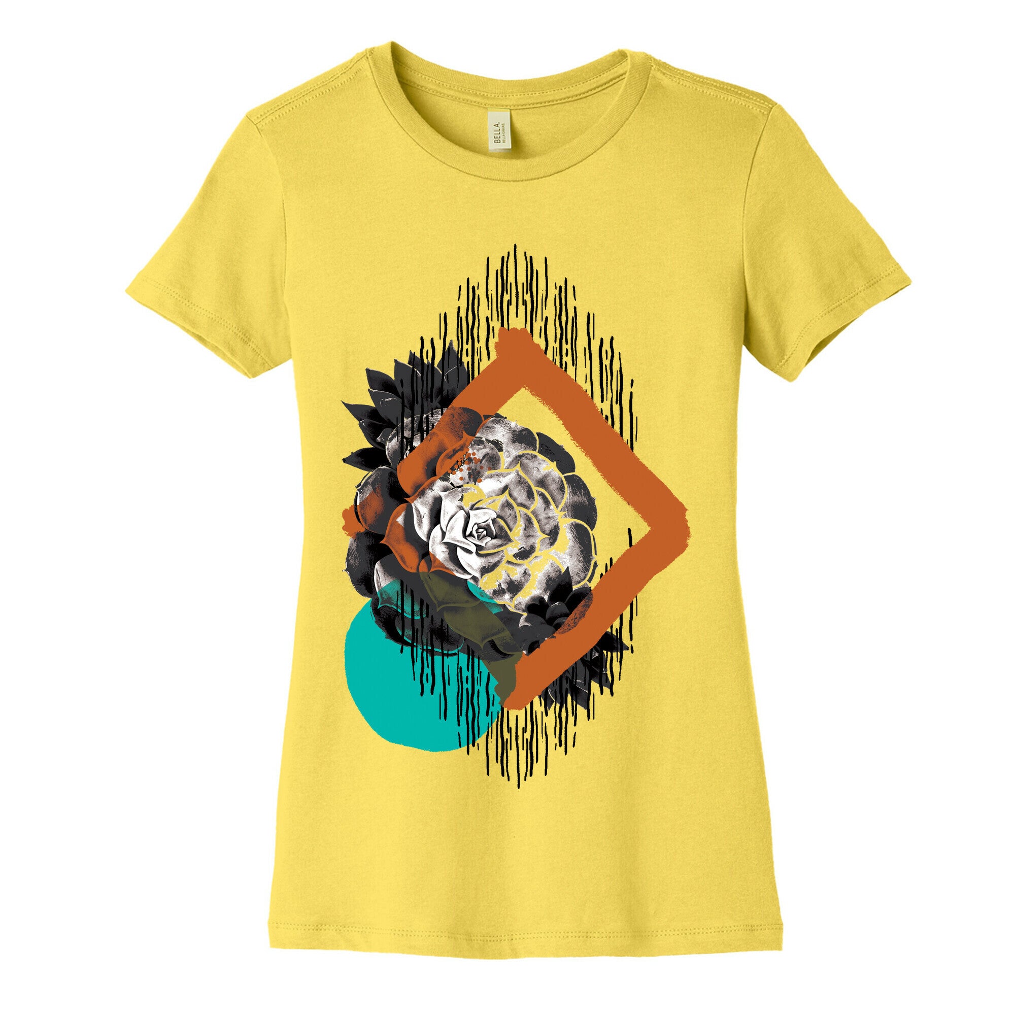 Succulent Abstract Collage Women's Cotton Tee